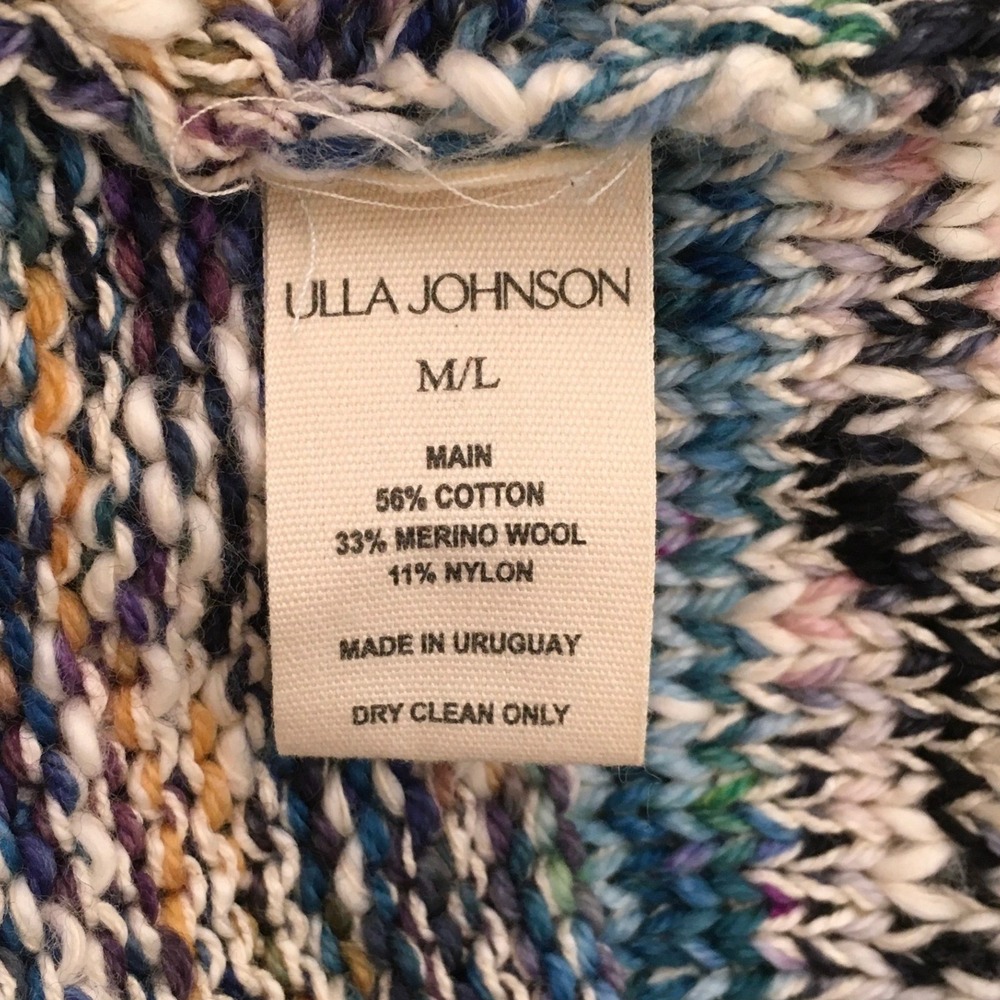 Ulla Johnson Zenna Handmade Knit Sweater Vest Cotton Merino Wool M/L - Picture 5 of 6
